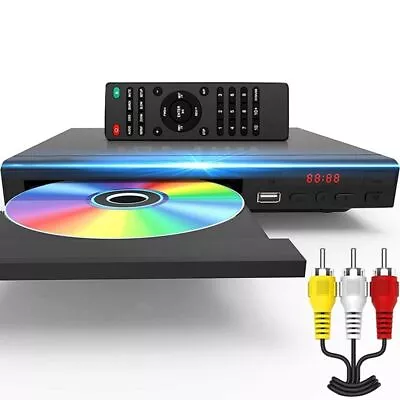 DVD Player Multi Region Free DVD CD Disc Player AV Output USB Remote Control US • $34.74