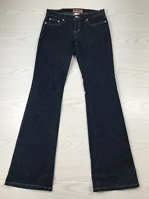 Vintage Z CAVARICCI Jeans Womens 3 Sparkled Blue Denim Bootcut Cotton Blend 90s • $20