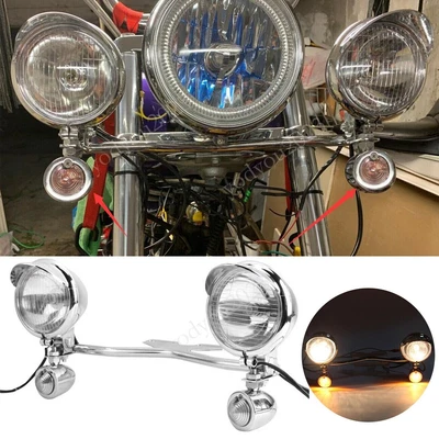 $67.99 • Buy Passing Turn Signal Spot Light Bar For Yamaha V Star 650 950 1100 Custom Classic