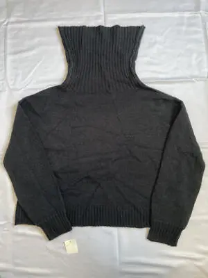 MSRP $70 Bar III Cropped Turtleneck Sweater Deep Black Size Large • $19.79