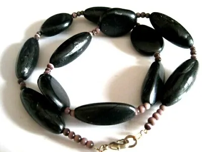 Vintage Beads Cats Eye & Bakelite? Necklace  • $7.95