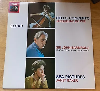 £30 • Buy Elgar, Jacqueline Du Pre - Cello Concerto / Sea Pictures LP UK 1965 HMV ASD 655