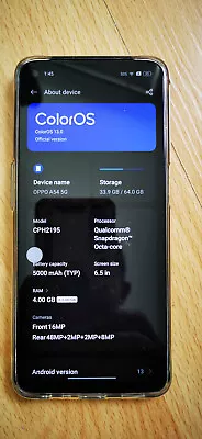 $245 • Buy Oppo A54 5G - CPH2195 - 64GB Unlocked Used Phone.