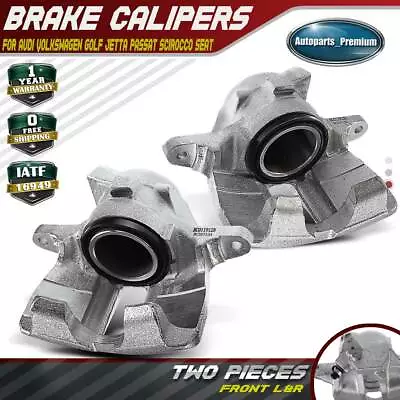 2x Brake Calipers For Audi VW Golf 93-98 Jetta 89-98 Passat Front Left & Right • $68.50