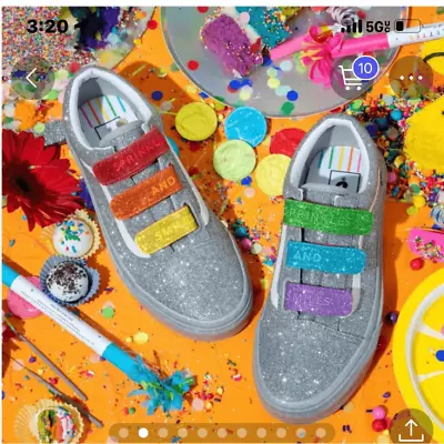 Vans X Flour Shop Rainbow Glitter Sneakers/shoes Fashion Y2k Men Womens • $175