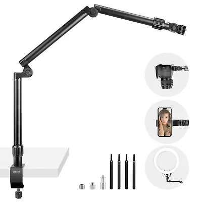 NEEWER ST3 35.4''Flexible Articulating Webcam Stand Camera Mount With C Clamp • £55.99