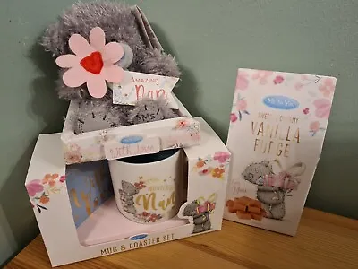 New Me To You Tatty Ted Bear Nan Mug & Coaster & Fudge Mother's Day Gift Set • £19.99