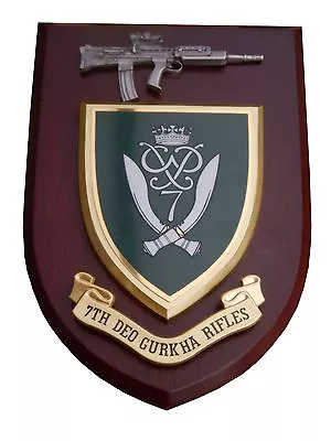 7th Deo Gurkha Rifles Military Wall Plaque+ Pewter SA80 • £29.99