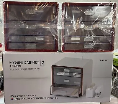 SYSMAX Mymini Cabinet Organizer File 4 Drawer Set Of 2 * Made In Korea • $149