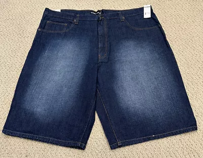 NWT Men’s Eddie Domani Dark Blue Denim Jean Shorts BIG SIZES • $14.99