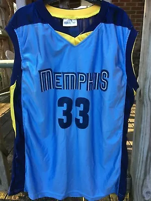 Grizzlies Memphis Jersey Blue Home Basketball Gasol #33 Men XL • $19.99