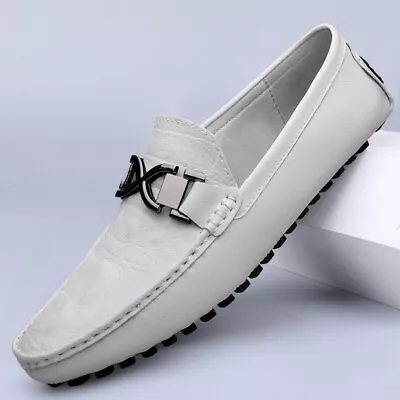 Men Loafers Dress Shoes Classic Social Leather Shoes Boat Shoes • $32.30