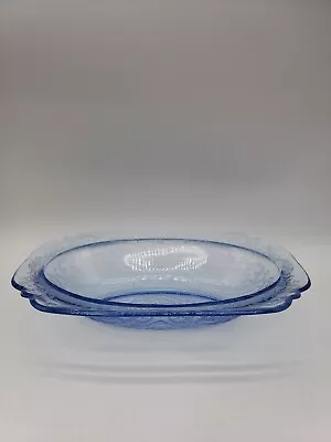 Vintage Federal Light Blue Madrid Depression Glass Oval Bowl 9¾  X 7 ×2  • $14.99