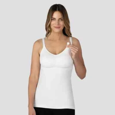 $18.96 • Buy Bravado! BASICS Slimming Maternity And Nursing Cami White Size XXL