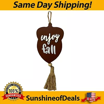 Way To Celebrate Harvest Acorn Wooden Fall With Bead And Tassel Decoration NEW • $6.29