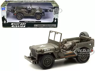 Jeep Willys Us Army Green 1/32 Diecast Model Car By New Ray 54133 • $9.99