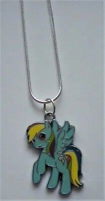 My Little Pony Rainbow Blaze Sterling Silver Enamel Pendant Necklace Xmas Gift • £5