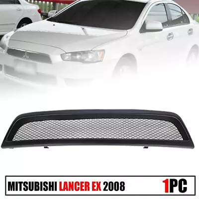 Front Net Mesh Grille Matte Black 1 PC For Mitsubishi Lancer EX Sedan 2008-2015 • $116.39