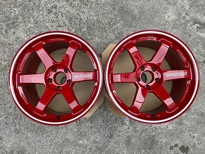 JDM Rare Item RAYS Volk Racing TE37 RT 18inch 10J ET+15 Hole 5x114.3 Red Color • $2600