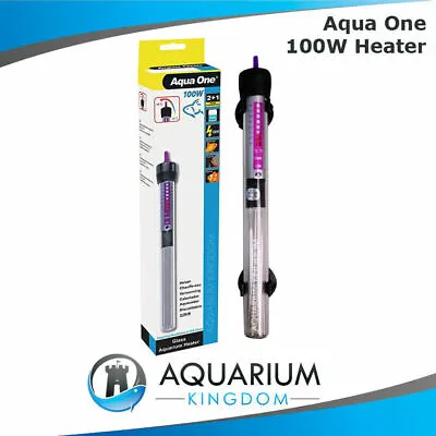 $34.90 • Buy Aqua One 100W Glass Aquarium Heater - 100 Watt - Fish Tank Automatic Thermostat