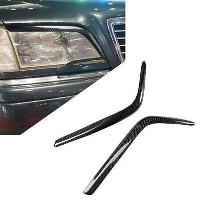 For Benz C-Class W202 Carbon Fiber Headlight Eyebrow Eyelid Cover Trim 1994-2000 • $54.41