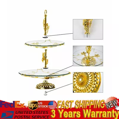 Round 2 Tiers Cupcake Stand Cake Dessert Wedding Event Party Display Tower Plate • $13.30