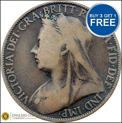 PENNY Victoria Old Head Choose Your Date 1895-1901 FREE P&P All Date • £1.29