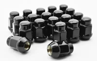 23pc Bulge Acorn Black Lug Nuts | 1/2-20 1/2  1/2 X20 | Fits Jeep With Spare • $18.49