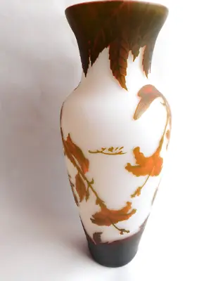 $499.99 • Buy Signed Emile Galle Classic Cameo Art Vase Floral Design