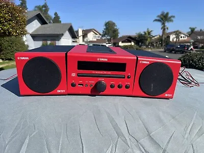 YAMAHA CRX-040 Micro Component System CD Player  IPod Dock USB Stereo Red • $60