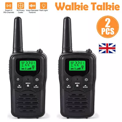 $41.13 • Buy 2X Walkie Talkies Handheld 2 Way Radio 10KM Long Range Talky 22 Channel UHF