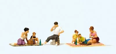 Preiser HO Scale Model Figure/People Set Picnic Figures W/Accessories 6-Pack • $20.99