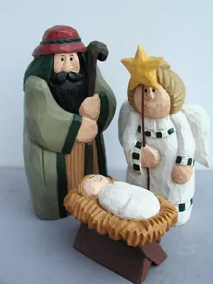 Midwest Cannon Falls - (3) Old World Santa Nativity Joseph Angel Baby Jesus • $19.98