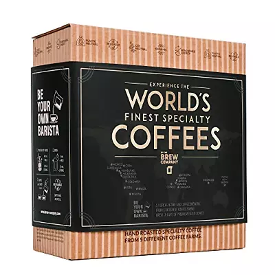 Original Gourmet Coffee Gift Set For Men & Women – 5 Of The World’s Finest & | & • £17.20