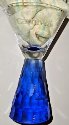 Carnival Cruise Lines Clear Blue Martini Shaped Shot Glass Toothpick Holder • $4.99