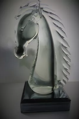 Vintage Nason & Moretti Style Murano Crystal Horse Head Figurine • £120