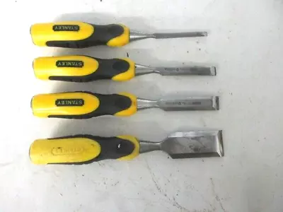 4 Stanley Comfort Grip Yellow And Black Handle Wood Chisels • $9.99