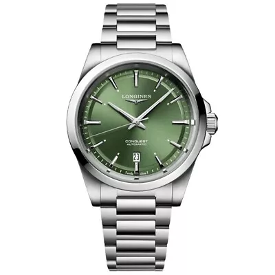 New Longines Conquest 2023 41mm Green Dial Steel Men's Watch L38304026 • $1675