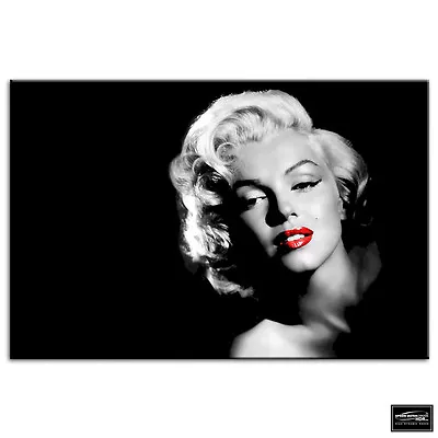 Marilyn Monroe   Iconic Celebrities BOX FRAMED CANVAS ART Picture HDR 280gsm • £19.99