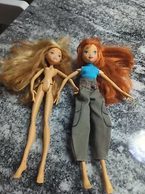 2004 Winx Club Lot Of 2 Vintage Dolls Flora & Bloom. Rainbow Mattel 9 Inch • $39.99