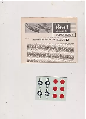 Revell P-47d Decals- • $4