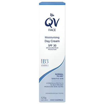 QV Face Moisturising Day Cream SPF 30 125g Broad Spectrum Protection Ego • $29.83