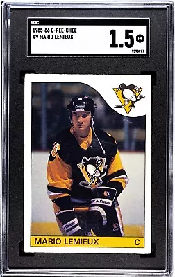 1985-86 O-PEE-CHEE Mario Lemieux Rookie Card SGC 1.5 Penguins Legend HOF • $169.99