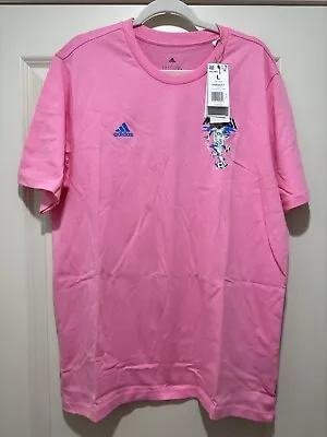 Messi Mens LARGE Adidas Pink Soccer Tee • $54.50