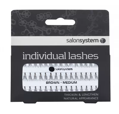 Salon System Individual Lashes (Brown Medium) (x51) • £1