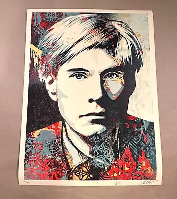 Obey Giant Andy Warhol Collage Color Shepard Fairey Signed Print #/300 Silver • £315.93