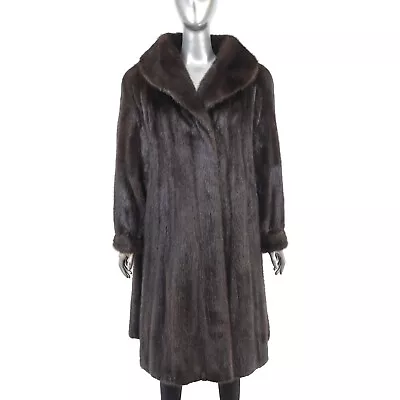 Mahogany Mink Coat- Size XL • $495