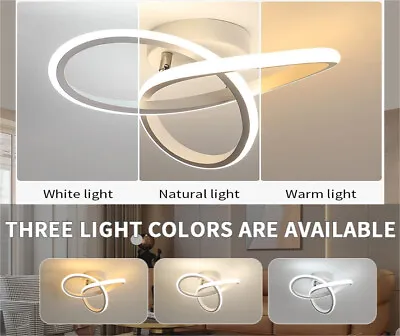 Modern LED Lamp Ceiling Lights 3 Colors Dimmable Chandeliers For Living Room UK • £14.49