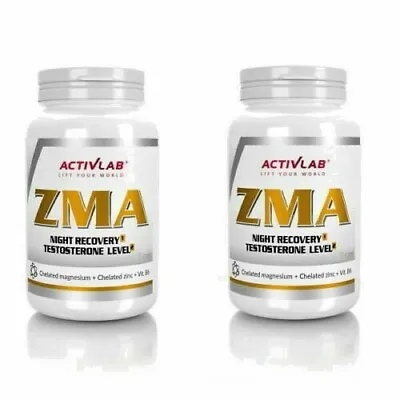 Activlab ZMA 2 X 90 Capsules - Chelated Zinc Magneium + Vitamin B6 - (180 Caps) • £18.64