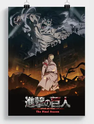 £2.99 • Buy Attack On Titan The Final Season Shingeki No Kyojin Poster Anime Print A3 A4 A5